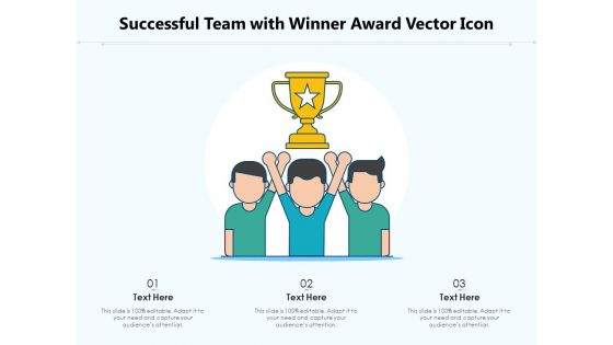 Successful Team With Winner Award Vector Icon Ppt PowerPoint Presentation File Graphic Images PDF