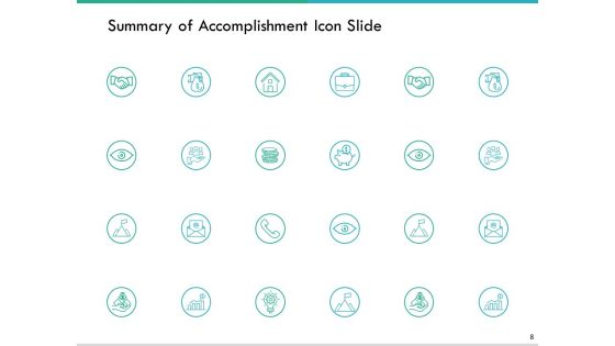 Summary Of Accomplishments Ppt PowerPoint Presentation Complete Deck With Slides