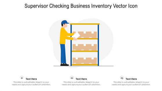 Supervisor Checking Business Inventory Vector Icon Ppt PowerPoint Presentation File Slides PDF