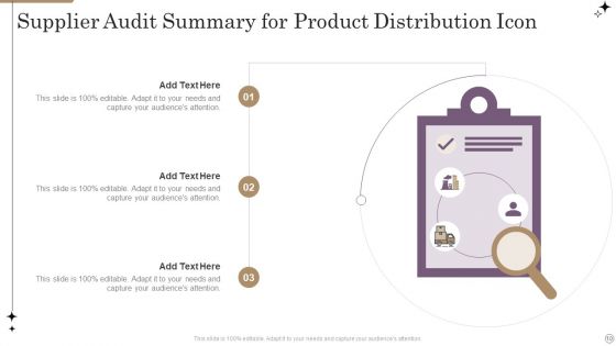 Supplier Audit Summary Ppt PowerPoint Presentation Complete With Slides
