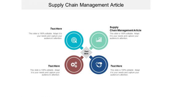 Supply Chain Management Article Ppt PowerPoint Presentation Pictures Slides Cpb
