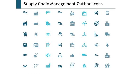 Supply Chain Management Outline Icons Ppt Powerpoint Presentation Outline Visual Aids