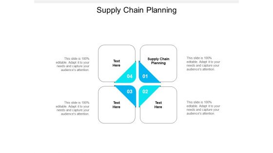 Supply Chain Planning Ppt PowerPoint Presentation Show Objects Cpb