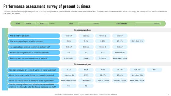 Survey Of Present Business Ppt PowerPoint Presentation Complete Deck With Slides Survey
