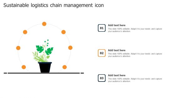 Sustainable Logistics Chain Management Icon Infographics PDF