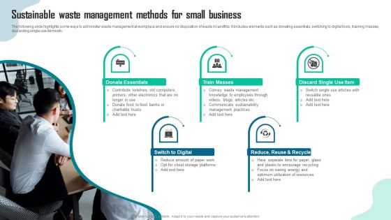 Sustainable Waste Management Methods For Small Business Elements PDF