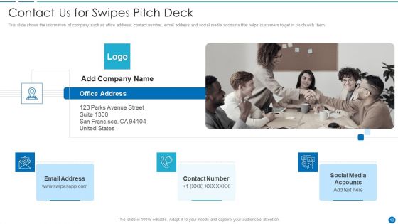 Swipes Capital Raising Elevator Pitch Deck Ppt PowerPoint Presentation Complete With Slides