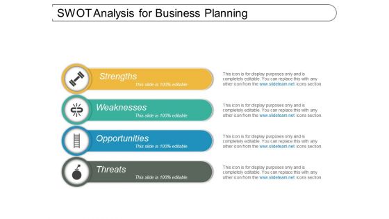 Swot Analysis For Business Planning Ppt PowerPoint Presentation Infographics Show