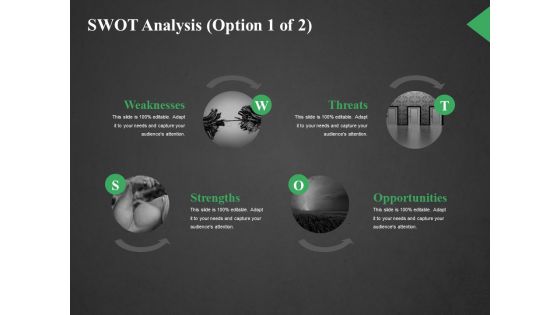 Swot Analysis Template 1 Ppt PowerPoint Presentation Pictures Designs
