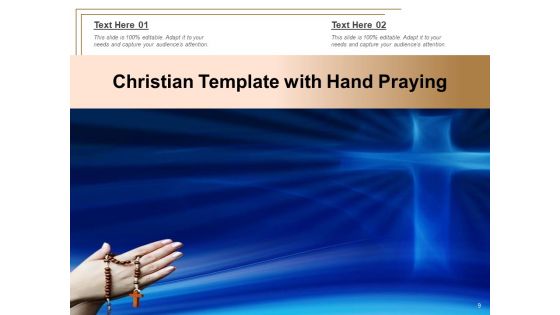 Symbol For Christianity Background Hand Praying Ppt PowerPoint Presentation Complete Deck