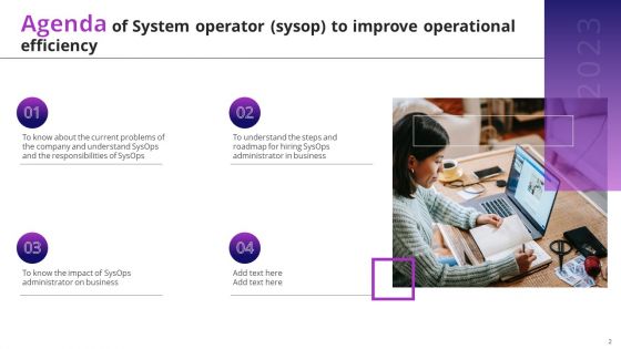System Operator Sysop To Improve Operational Efficiency Ppt PowerPoint Presentation Complete Deck With Slides