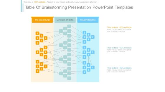 Table Of Brainstorming Presentation Powerpoint Templates Table Of Brainstorming Presentation Powerpoint Templates