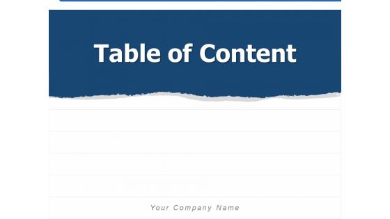 Table Of Content Business Customer Ppt PowerPoint Presentation Complete Deck