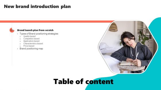 Table Of Content New Brand Introduction Plan Slide Professional PDF Table Of Content New Brand Introduction Plan Slide Professional PDF