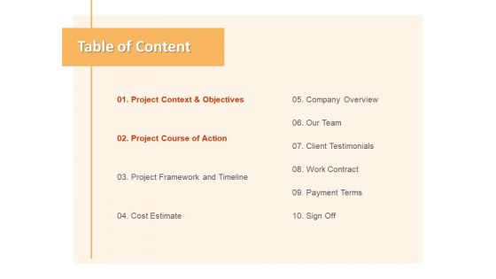 Table Of Content Ppt PowerPoint Presentation Model Mockup