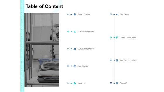Table Of Content Project Context Ppt PowerPoint Presentation Icon Inspiration