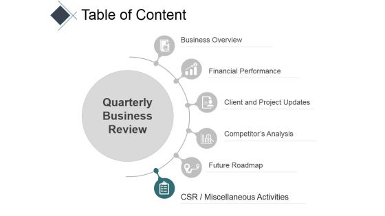Table Of Content Template 5 Ppt PowerPoint Presentation Icon Graphic Tips