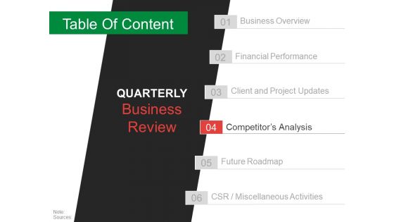 Table Of Content Template 5 Ppt PowerPoint Presentation Styles Picture