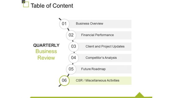 Table Of Content Template 7 Ppt PowerPoint Presentation Gallery Design Ideas