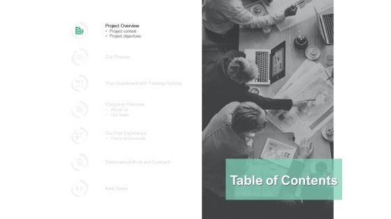 Table Of Contents Communication Ppt PowerPoint Presentation Summary Examples