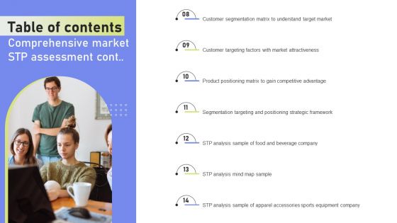 Table Of Contents Comprehensive Market STP Assessment Rules PDF