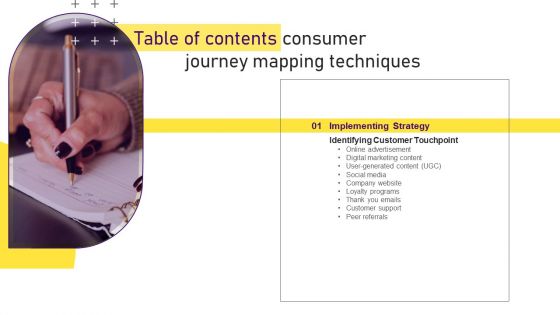 Table Of Contents Consumer Journey Mapping Techniques Social Formats PDF Table Of Contents Consumer Journey Mapping Techniques Social Formats PDF