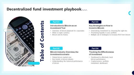 Table Of Contents Decentralized Fund Investment Playbook Brochure PDF Table Of Contents Decentralized Fund Investment Playbook Brochure PDF