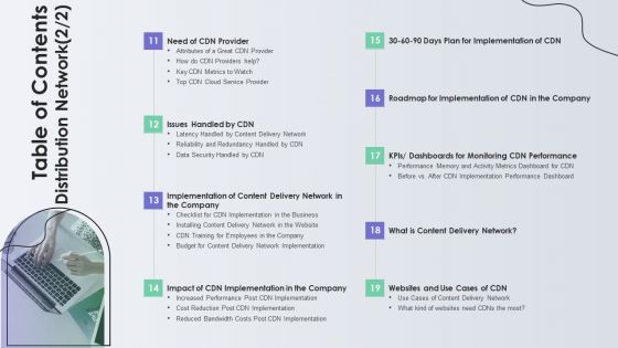 Table Of Contents Distribution Network Topics PDF