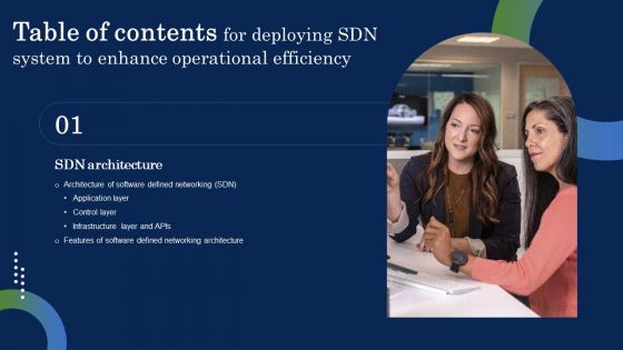 Table Of Contents For Deploying SDN System To Enhance Operational Efficiency Slides PDF Table Of Contents For Deploying SDN System To Enhance Operational Efficiency Slides PDF