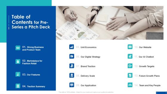 Table Of Contents For Pre Series A Pitch Deck Ppt Gallery Maker PDF Table Of Contents For Pre Series A Pitch Deck Ppt Gallery Maker PDF