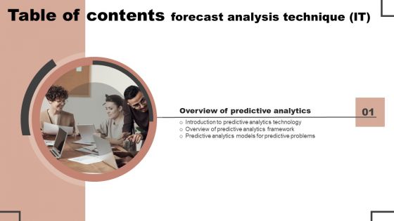 Table Of Contents Forecast Analysis Technique IT Background PDF