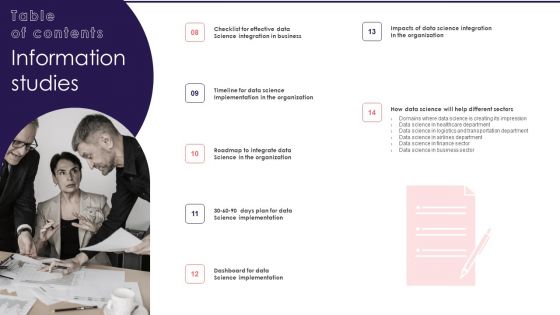 Table Of Contents Information Studies Structure PDF