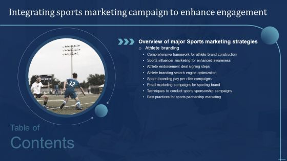 Table Of Contents Integrating Sports Marketing Campaign To Enhance Engagement Information PDF Table Of Contents Integrating Sports Marketing Campaign To Enhance Engagement Information PDF