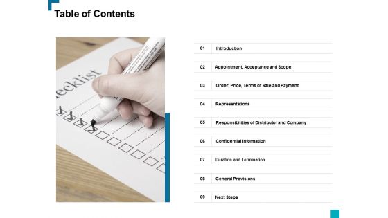 Table Of Contents Ppt PowerPoint Presentation Pictures Slides