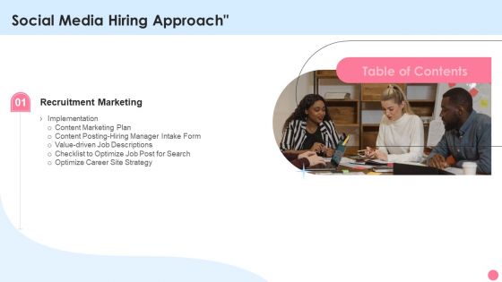Table Of Contents Social Media Hiring Approach Tips Rules PDF Table Of Contents Social Media Hiring Approach Tips Rules PDF