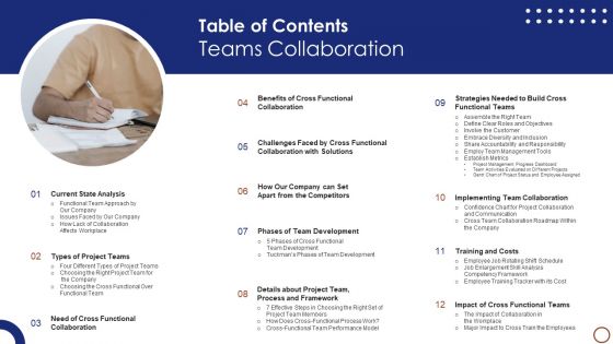 Table Of Contents Teams Collaboration Download PDF