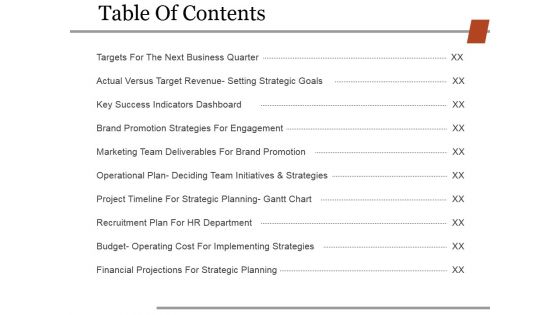 Table Of Contents Template 1 Ppt PowerPoint Presentation Infographic Template Gridlines