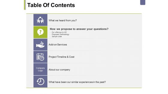 Table Of Contents Template 2 Ppt PowerPoint Presentation Portfolio Designs