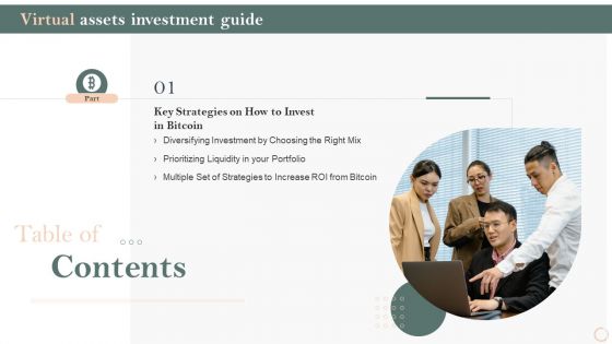 Table Of Contents Virtual Assets Investment Guide Ppt Professional Model PDF