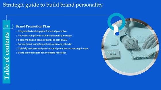 Tables Of Content Strategic Guide To Build Brand Personality Slide Download PDF