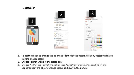 Tablet With Bar Graph And Pie Chart Powerpoint Templates