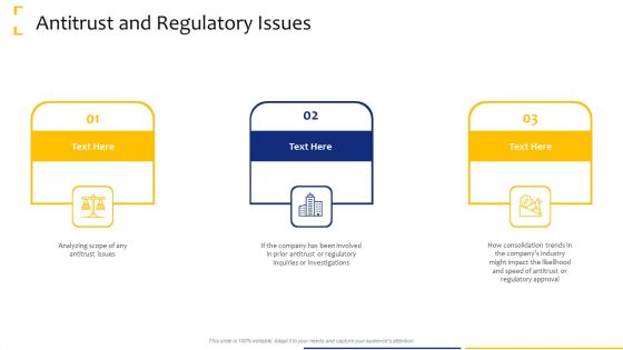 Tactical Analysis Antitrust And Regulatory Issues Ppt Model Example PDF