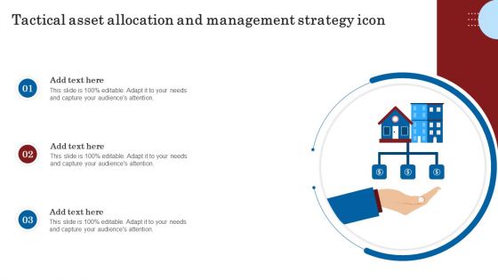 Tactical Asset Allocation And Management Strategy Icon Graphics PDF