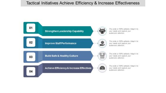 Tactical Initiatives Achieve Efficiency And Increase Effectiveness Ppt Powerpoint Presentation Sample