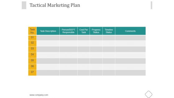 Tactical Marketing Plan Ppt PowerPoint Presentation Show Tactical Marketing Plan Ppt PowerPoint Presentation Show