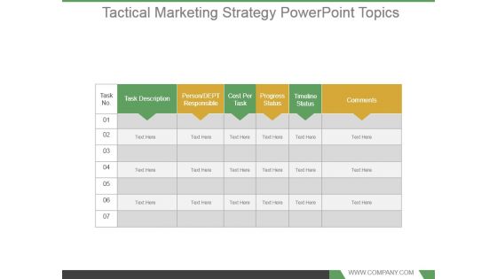 Tactical Marketing Strategy Powerpoint Topics Tactical Marketing Strategy Powerpoint Topics