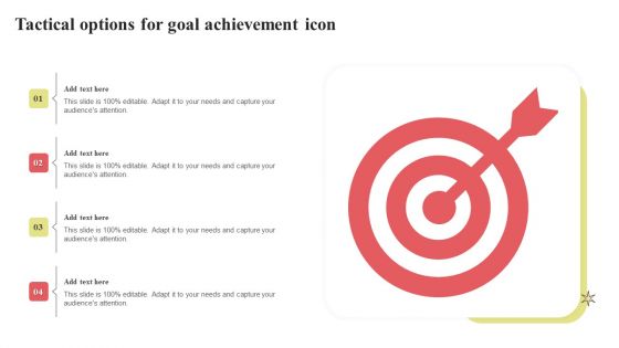 Tactical Options For Goal Achievement Icon Download PDF