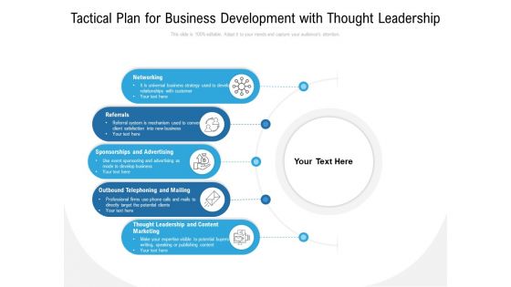 Tactical Plan For Business Development With Thought Leadership Ppt PowerPoint Presentation Outline Deck PDF