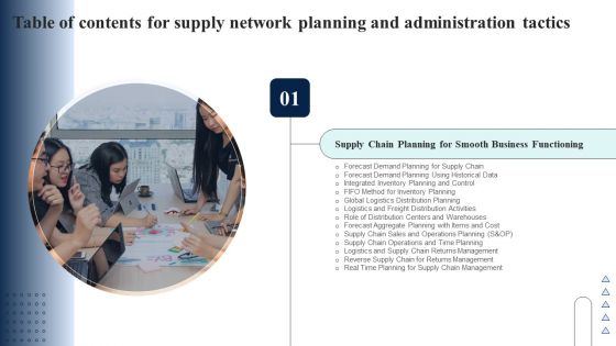 Tactics Supply Network Planning And Administration Tacticstable Of Contents Rules PDF