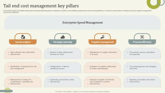 Tail End Cost Management Key Pillars Background PDF